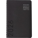 2026 AT-A-GLANCE Contemporary 5" x 8" Weekly & Monthly Planner, Faux Leather Cover, Charcoal (70-100X-45-26)