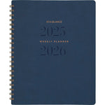 2025-2026 AT-A-GLANCE Signature 8.5" x 11" Academic Weekly & Monthly Planner, Faux Leather Cover, Navy