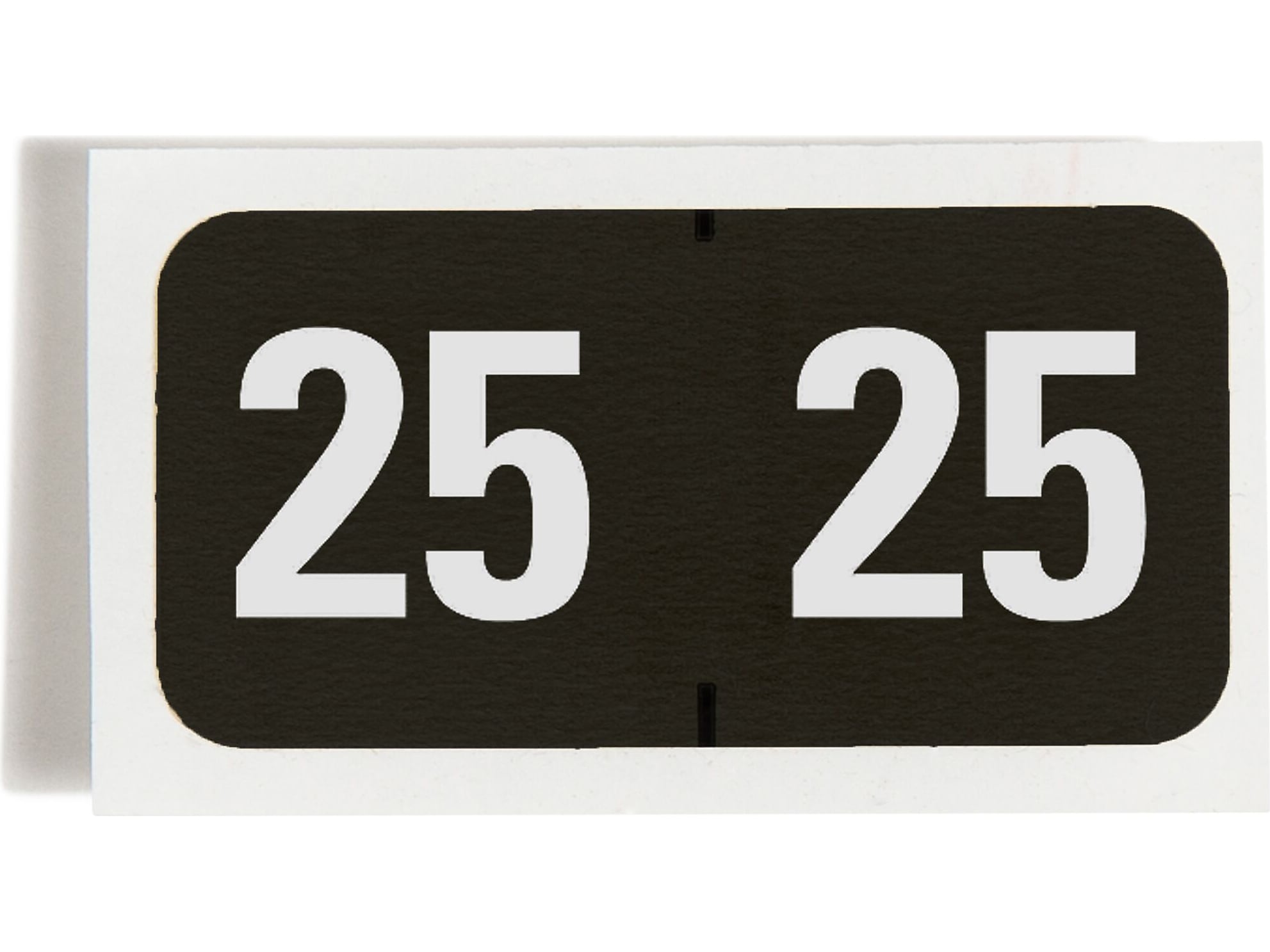Smead "25" Color-Coded Labels, 1.5" x 0.75", Black, 500/Roll (68325)