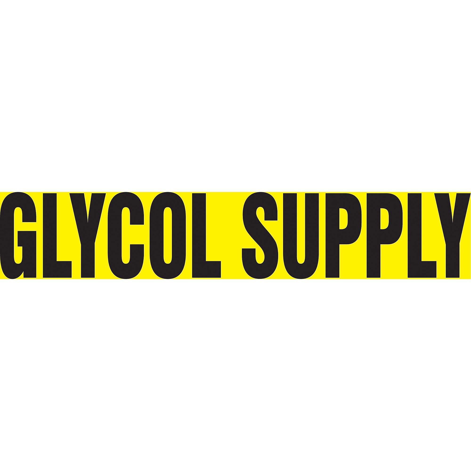 Accuform Self-Stick Pipe Marker, GLYCOL SUPPLY, 3/4" to 1-1/4", Black/Yellow (RPK371SSA)