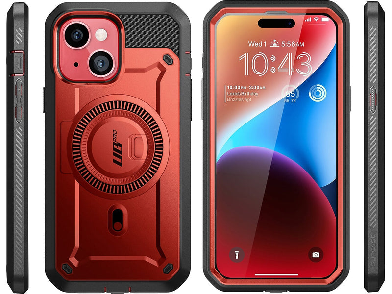 SupCase Unicorn Beetle PRO MAG Rugged Case for iPhone 15, Metallic Red (SUP-iPhone2023-6.1-MagPro-SP-Ruddy)