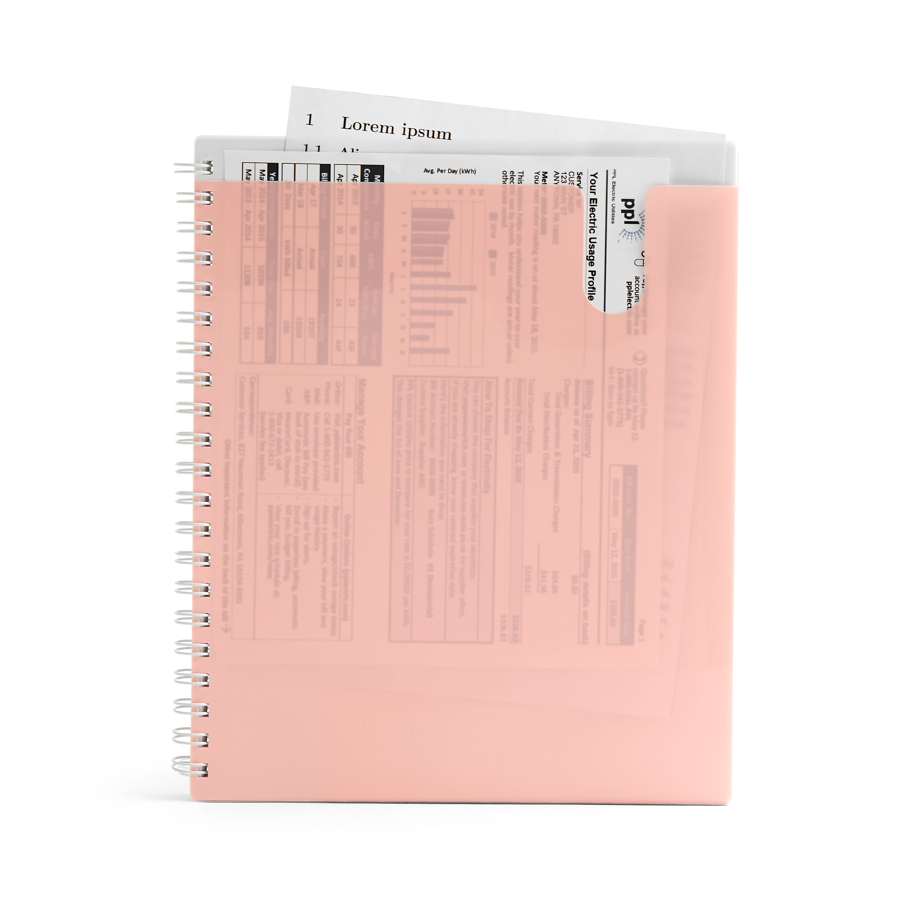 Poppin Pocket Notebook, 5.75" x 8", College Ruled, 80 Sheets, Blush (105198)