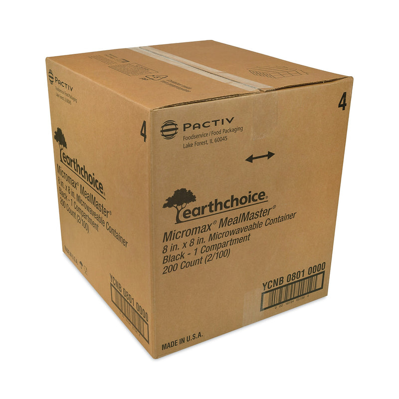CONTAINER,HINGED,8X8,1,BK