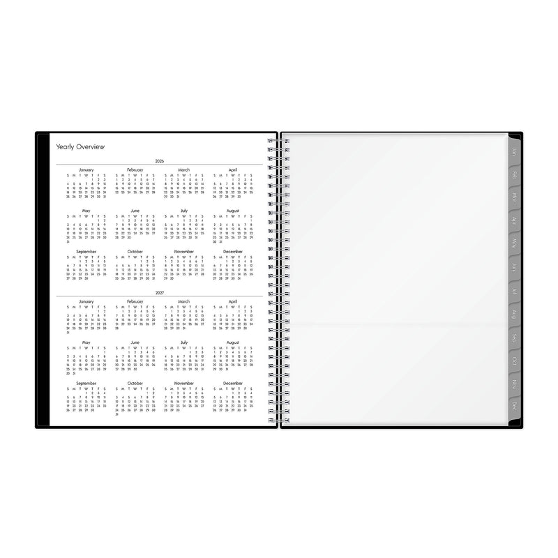 2026 Blue Sky Enterprise 8.5" x 11"  Weekly & Monthly Appointment Book, Plastic Cover, Black (111289-26)