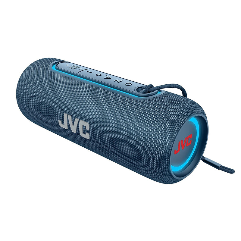 JVC True Wireless Portable Bluetooth Speaker, Water Resistant, Blue (SP-PA5BT)