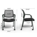 Staples Essentials Mesh/Fabric Guest Chair, Black (UN61297-CC)