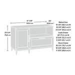 Sauder Tiffin Line File Cabinet, Letter/Legal Size, 30"H x 47"W x 20"D, Raven Oak (433268)