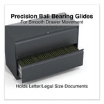 Alera 2-Drawer Lateral File Cabinet, Letter/Legal Size, Lockable, 28"H x 42"W x 18.63"D, Charcoal (ALEHLF4229CC)