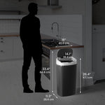 iTouchless Plastic Sensor Trash Can, 13 Gallon, Black (SPOS13B)