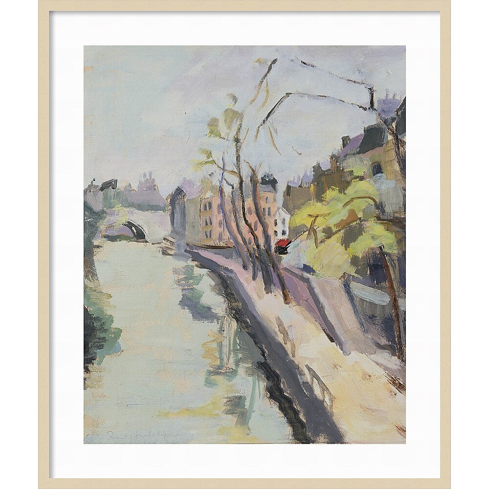 Amanti Art Grand Quay Paris by Anne Durham Wood Framed Wall Art Print, 35" x 41" (A42677451182)