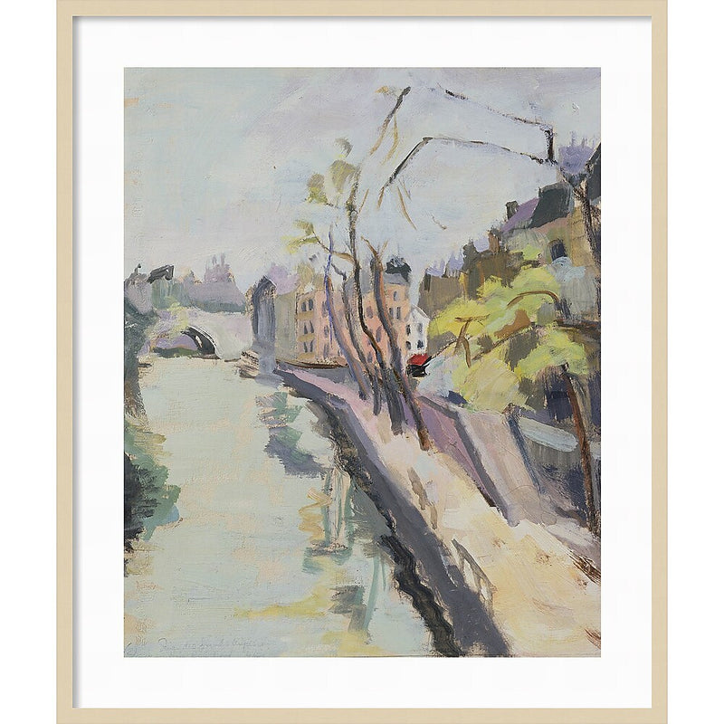 Amanti Art Grand Quay Paris by Anne Durham Wood Framed Wall Art Print, 35" x 41" (A42677451182)
