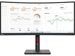 Lenovo ThinkVision T34w-30 34" Curved 60Hz LED Monitor, Raven Black (63D4GAR1US)