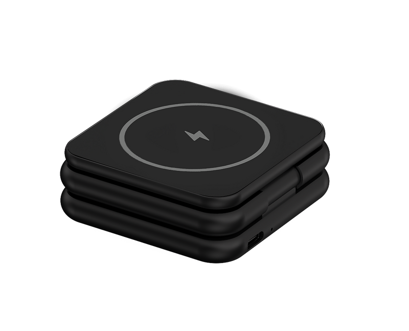 CODi 3-in-1 Folding MagSafe Wireless USB-C Charging Stand, Black (PWRC-315W)