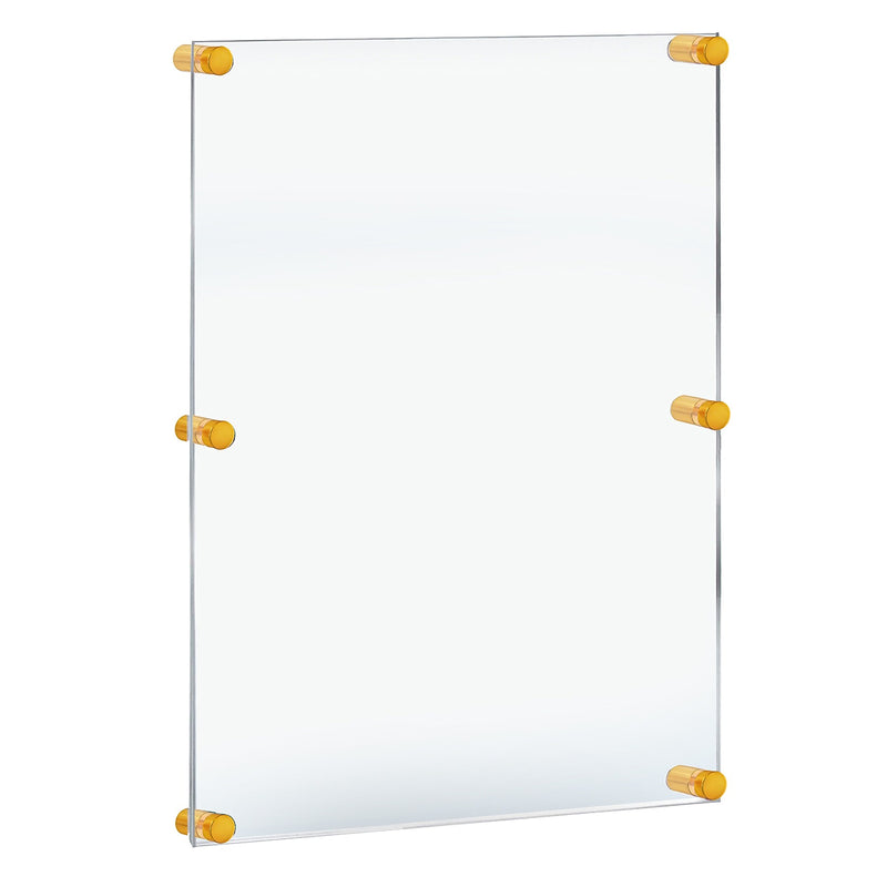 Azar Poster Holder, 28" x 40", Wall Mounted, Gold, Acrylic (105536-GLD)