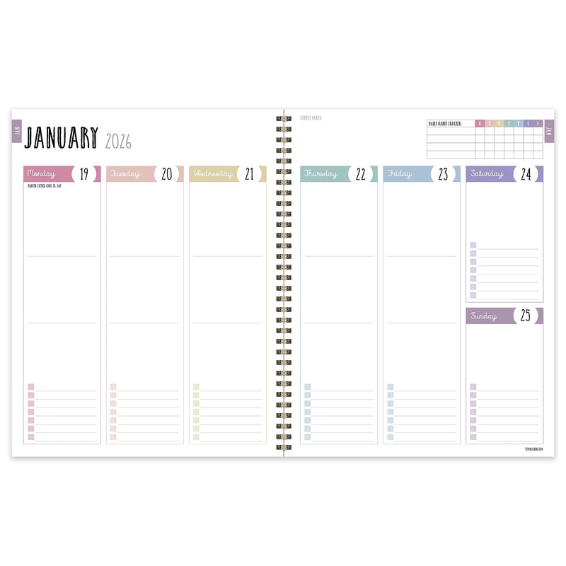 2026 TF Publishing Joyful Year 9" x 11" Weekly & Monthly, Paperboard Cover, Multicolored (26-9708)