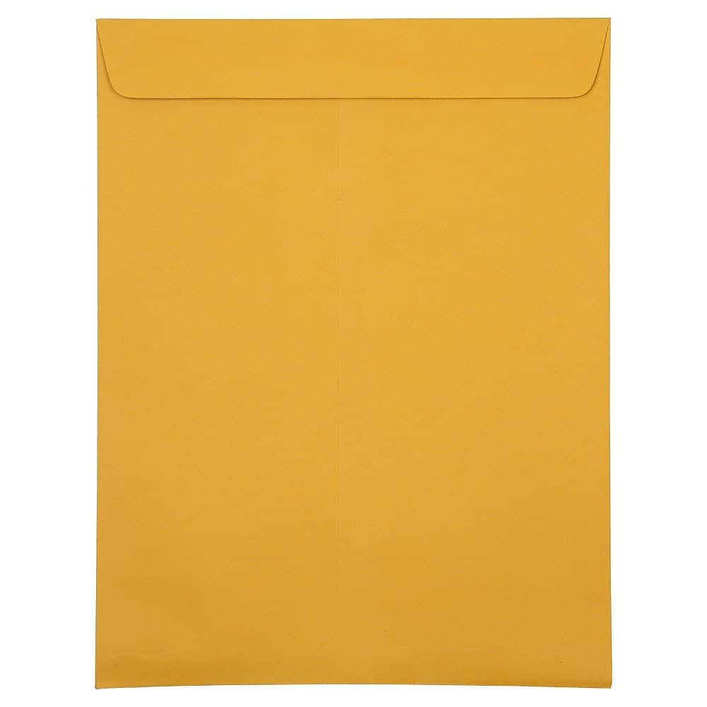 JAM Paper Booklet Envelope 10" x 13", Brown Kraft, 50/Pack (4153i)