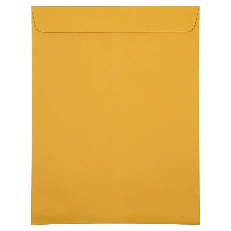 JAM Paper Booklet Envelope 10" x 13", Brown Kraft, 50/Pack (4153i)