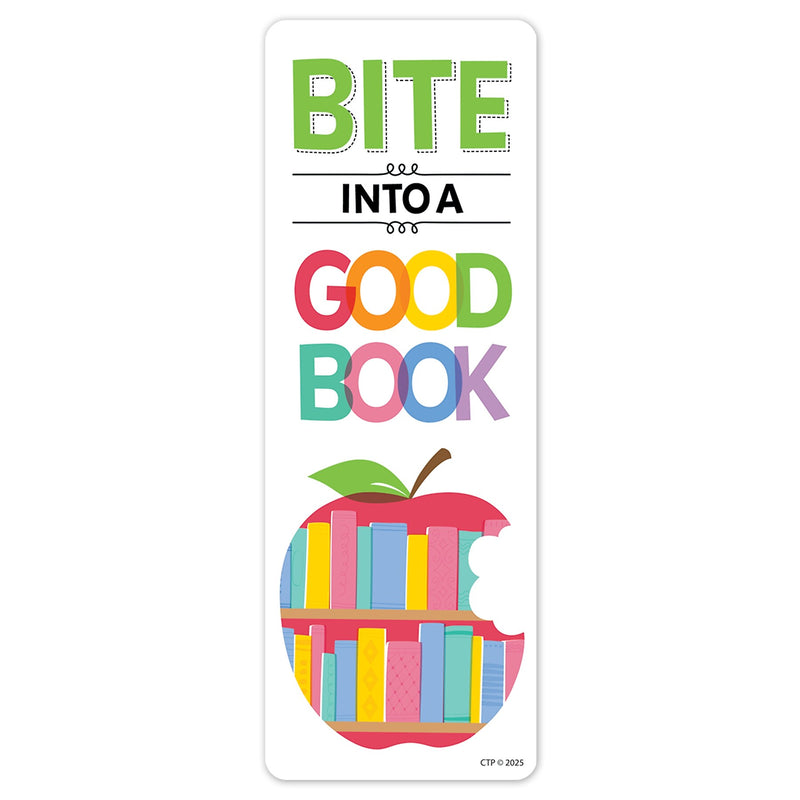 Creative Teaching Apple Time Bite Into... Bookmark, Multicolored, 30/Pack, 3 Packs/Bundle (CTP11034-3)