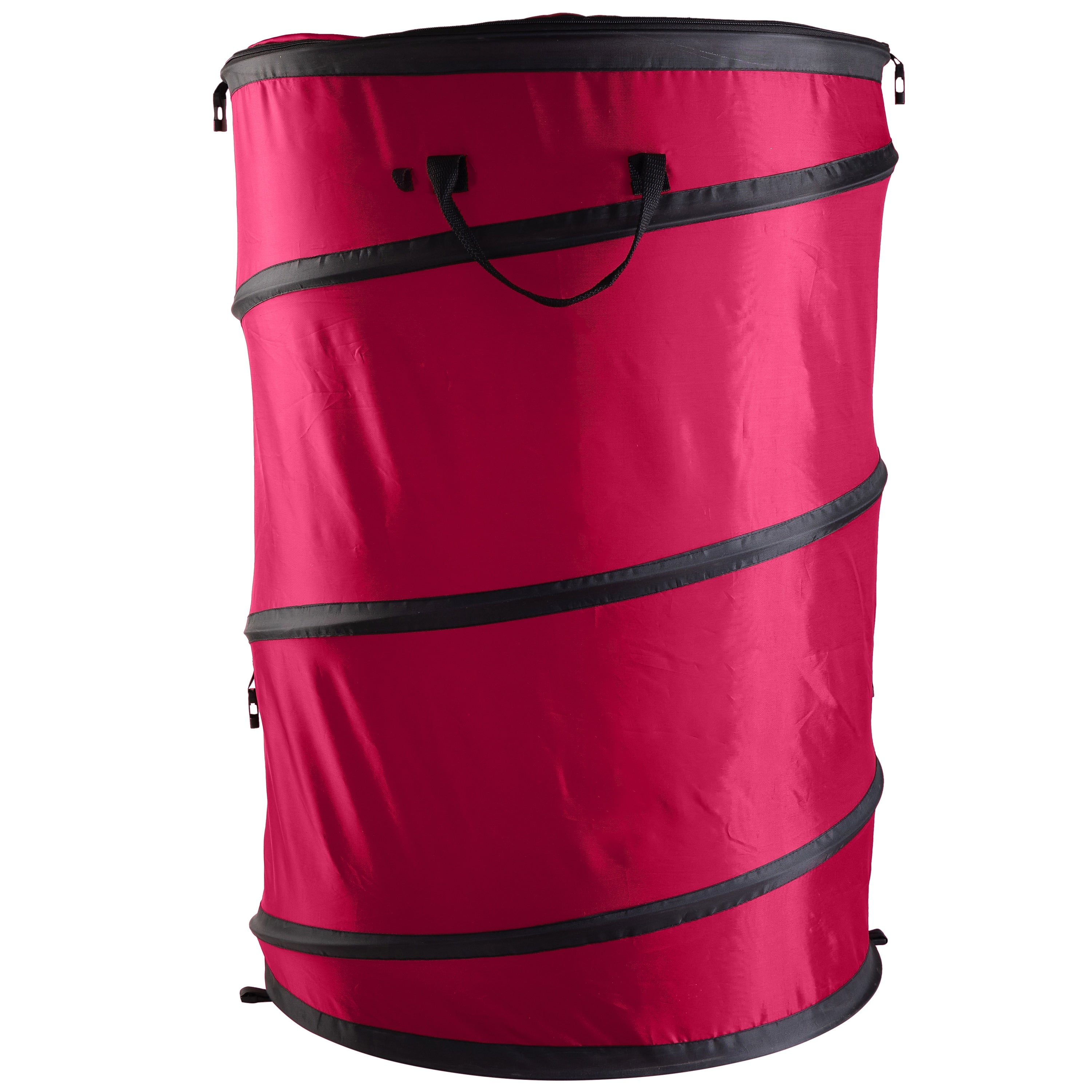 Simplify Holiday Pop Up Storage Tote with Lid, Fabric, Red/Black (9104)