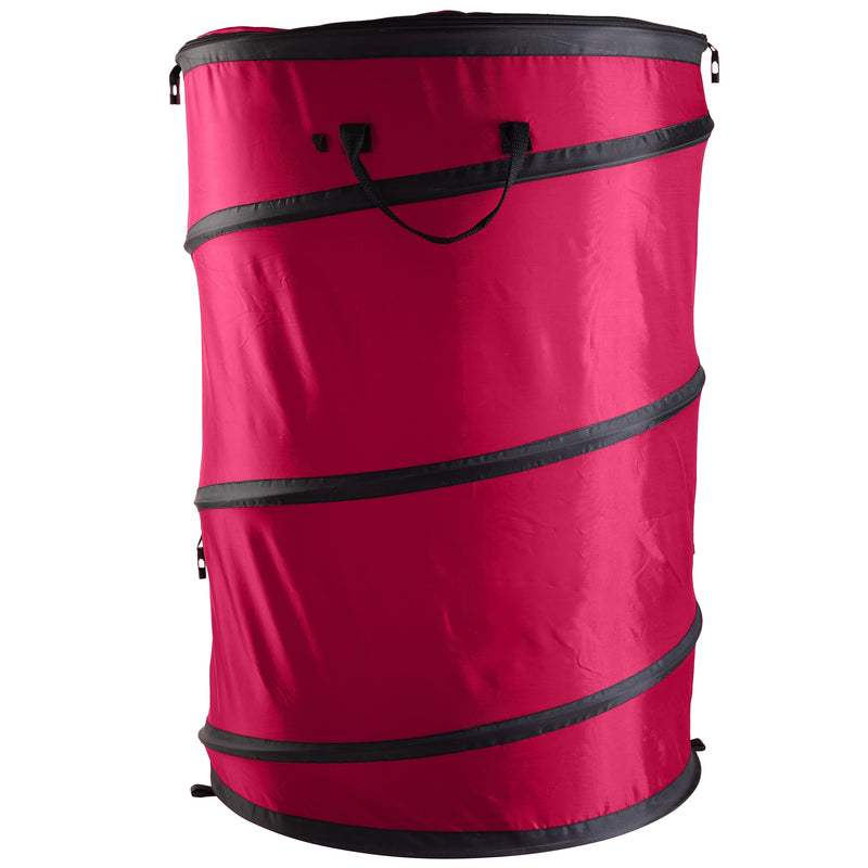 Simplify Holiday Pop Up Storage Tote with Lid, Fabric, Red/Black (9104)