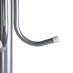 Mind Reader Freestanding Coat Rack, Multi-Hook Organizer, Silver, Metal (CRACK11-SIL)