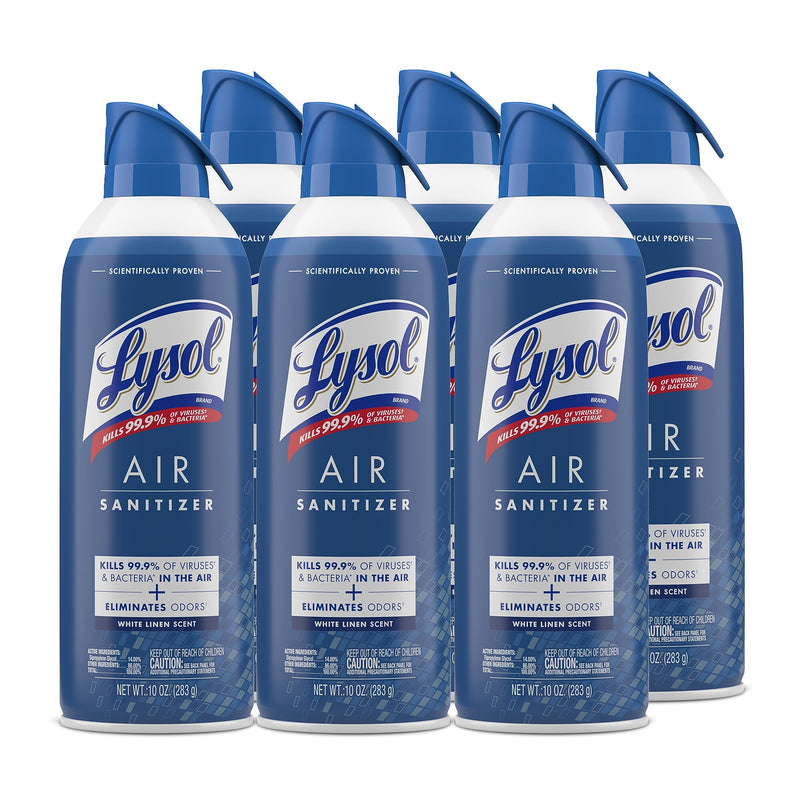 Lysol Air Sanitizer Aerosol, White Linen Scent, 10 oz. (RAC99351EA)