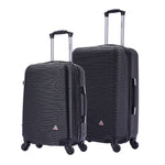 InUSA Royal 2-Piece Hardside Spinner Luggage Set, TSA Checkpoint Friendly, Black (IUROY0SM-BLK)