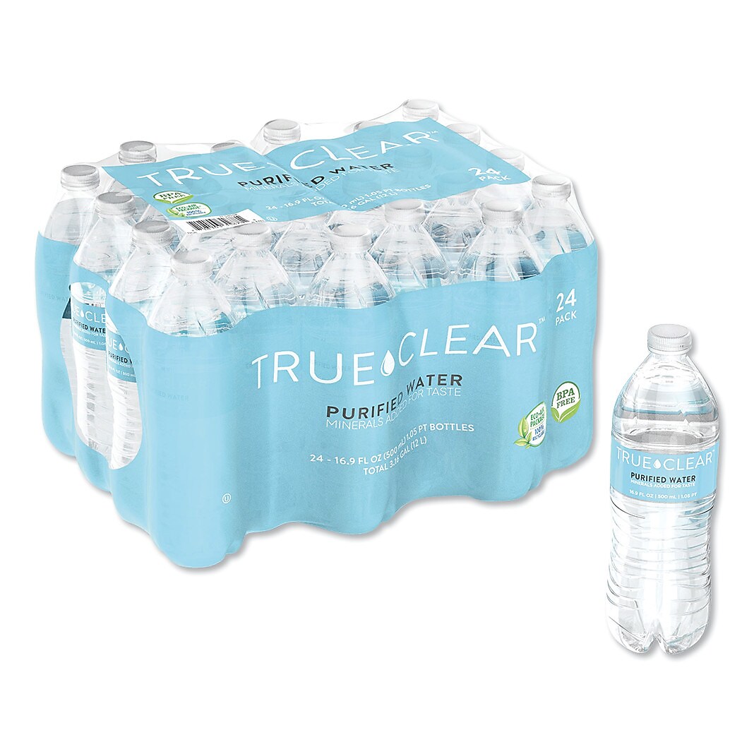True Clear Purified Water, 16.9 oz., 24 Bottles/Carton (TCLTRC05L24CT)