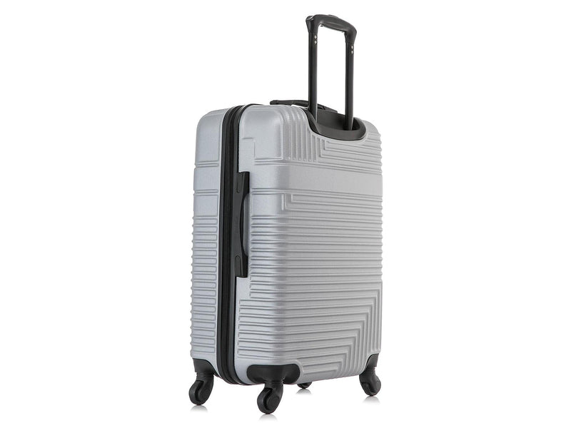 InUSA Resilience 24" Hardside Suitcase, 4-Wheeled Spinner, TSA Checkpoint Friendly, Silver (IURES00M-SIL)