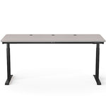 VersaDesk PowerLift 72"W Electric Rectangular Adjustable Standing Desk, Gray/Black (PLSDR7230-BG-APP )