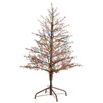 Nearly Natural 4-ft Frosted Berry Twig Artificial Christmas Tree with 100 Multicolored Gum Ball LED Lights (T3256)
