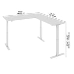 Bush Business Furniture Move 60 Series 72"W L Shaped Adjustable Standing Desk, Modern Hickory (M6SL7278MHSK)