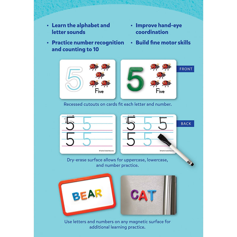 Teacher Created Resources Alphabet & Numbers Learning Cards, 75/Set (TCR21034)