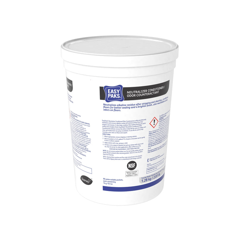 Easy Paks Neutralizer/Conditioner Powder-To-Liquid Deodorizer, 0.5 oz. Packets, 90 Packets/Tub, 2 Tubs/Carton (990685CT)