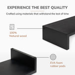 Anji Mountain Mango Wood Monitor Stand, Up to 32" Monitor, Black (MS-FNG-BLK)