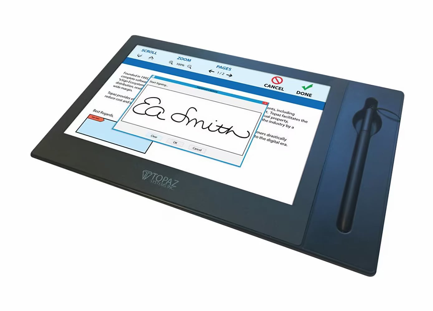 Topaz Systems GemView 10 Signature Pad (TD-LBK101VT-USB-R)