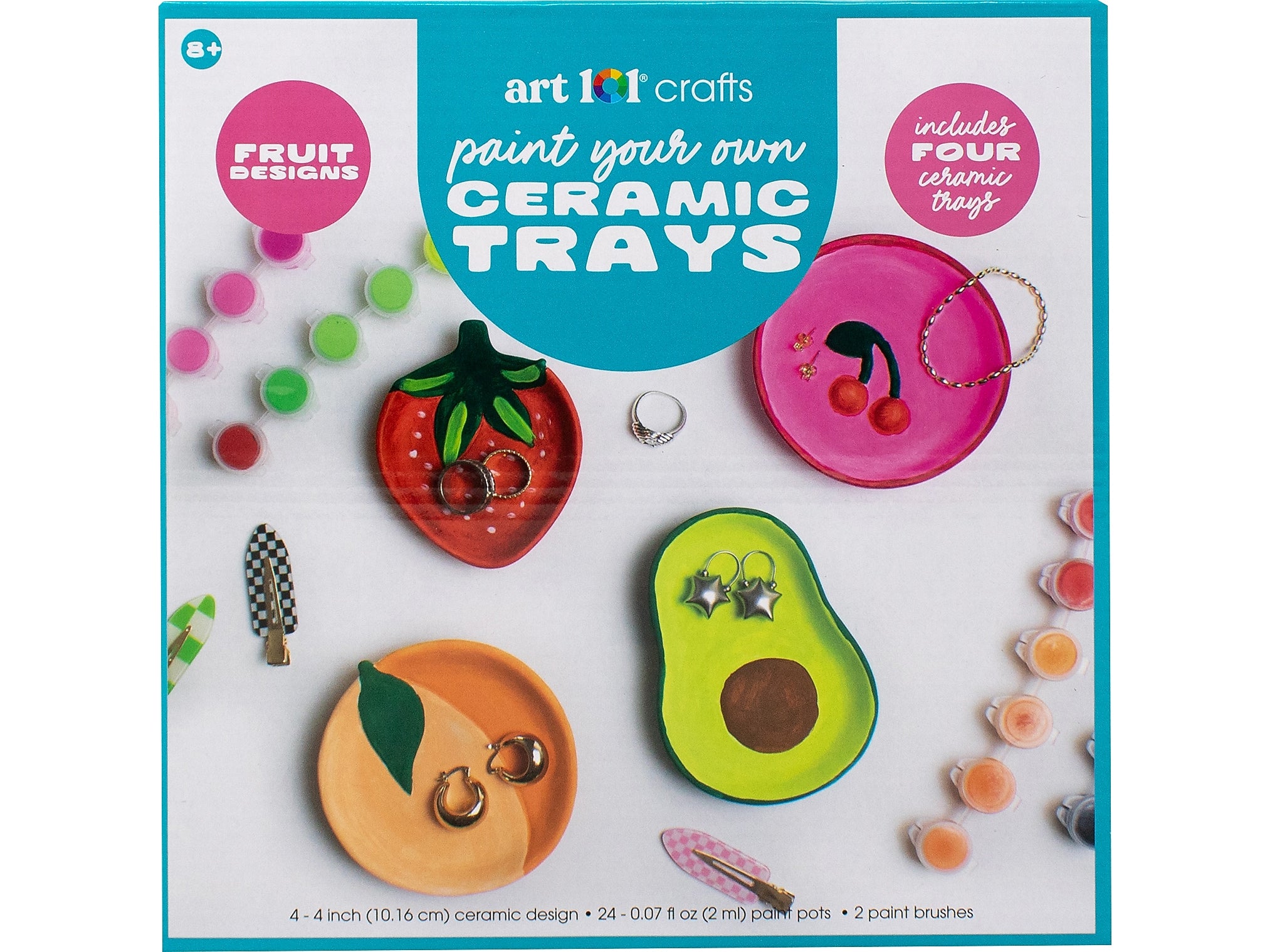 Art 101 Crafts Paint Your Own Ceramic Fruit Trays Kit (41032MB)