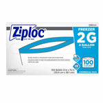 Ziploc Double Zipper Freezer Storage Bags, 2 Gallon, 100 Bags/Carton (682254)