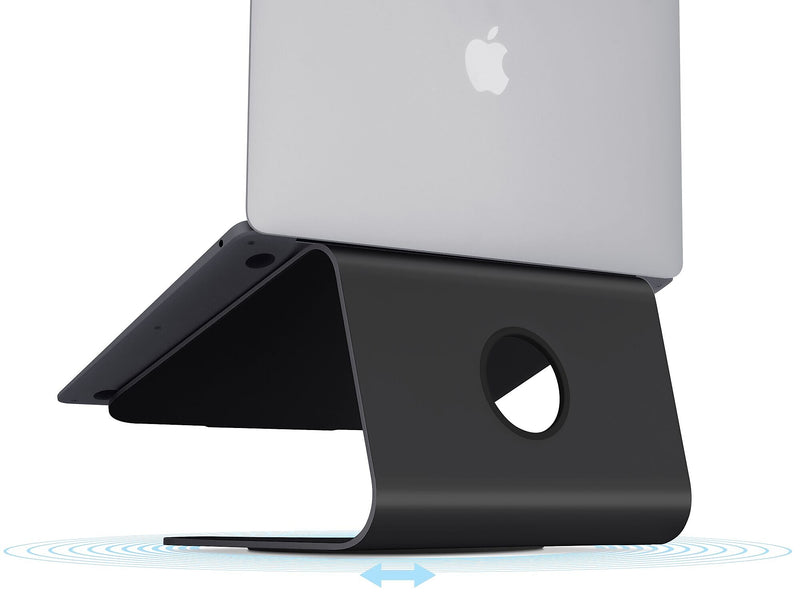 Rain Design mStand360 10.3"  Aluminum Laptop Stand with Swivel Base, Black (10076)