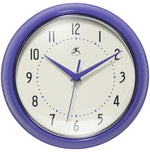 Infinity Instruments Round Retro Periwinkle Wall Clock, Aluminum, 9.5" (10940VP)