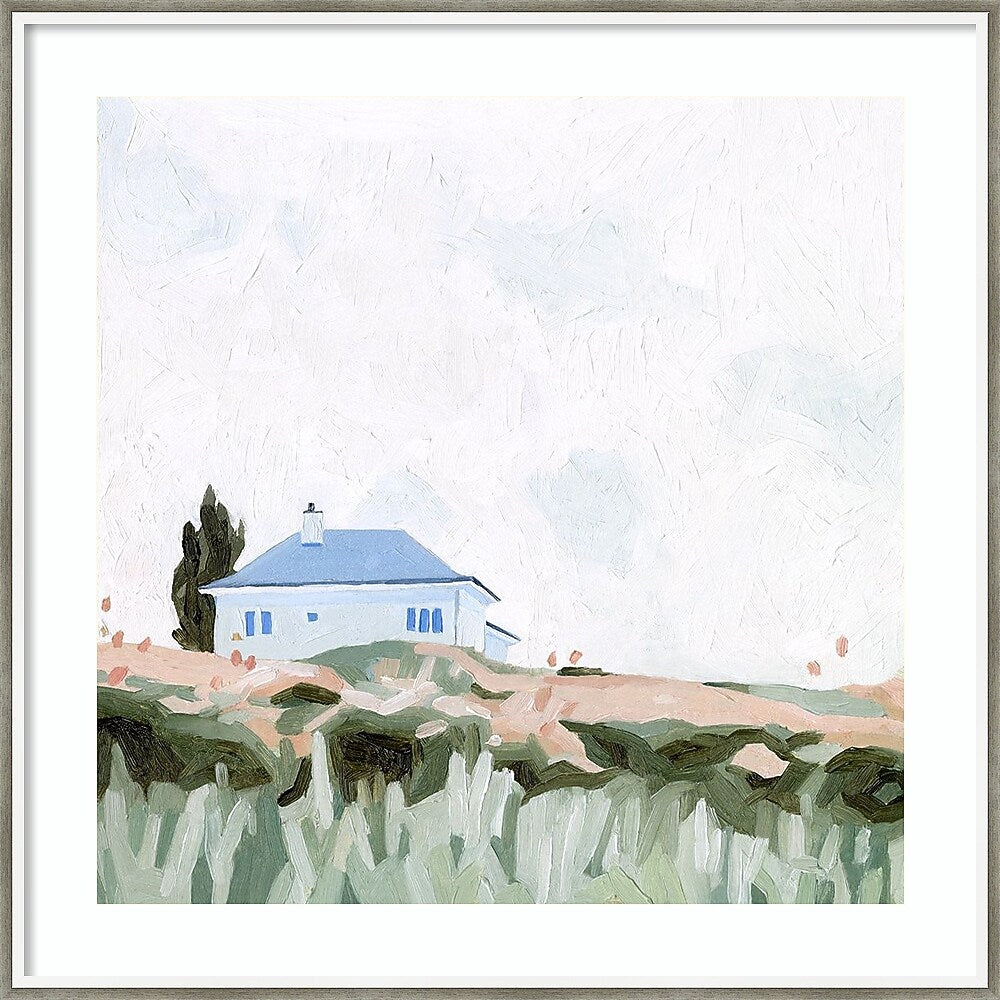 Amanti Art House on a Hill II by Emma Scarvey Wood Framed Wall Art Print, 33" x 33" (A42675543143)
