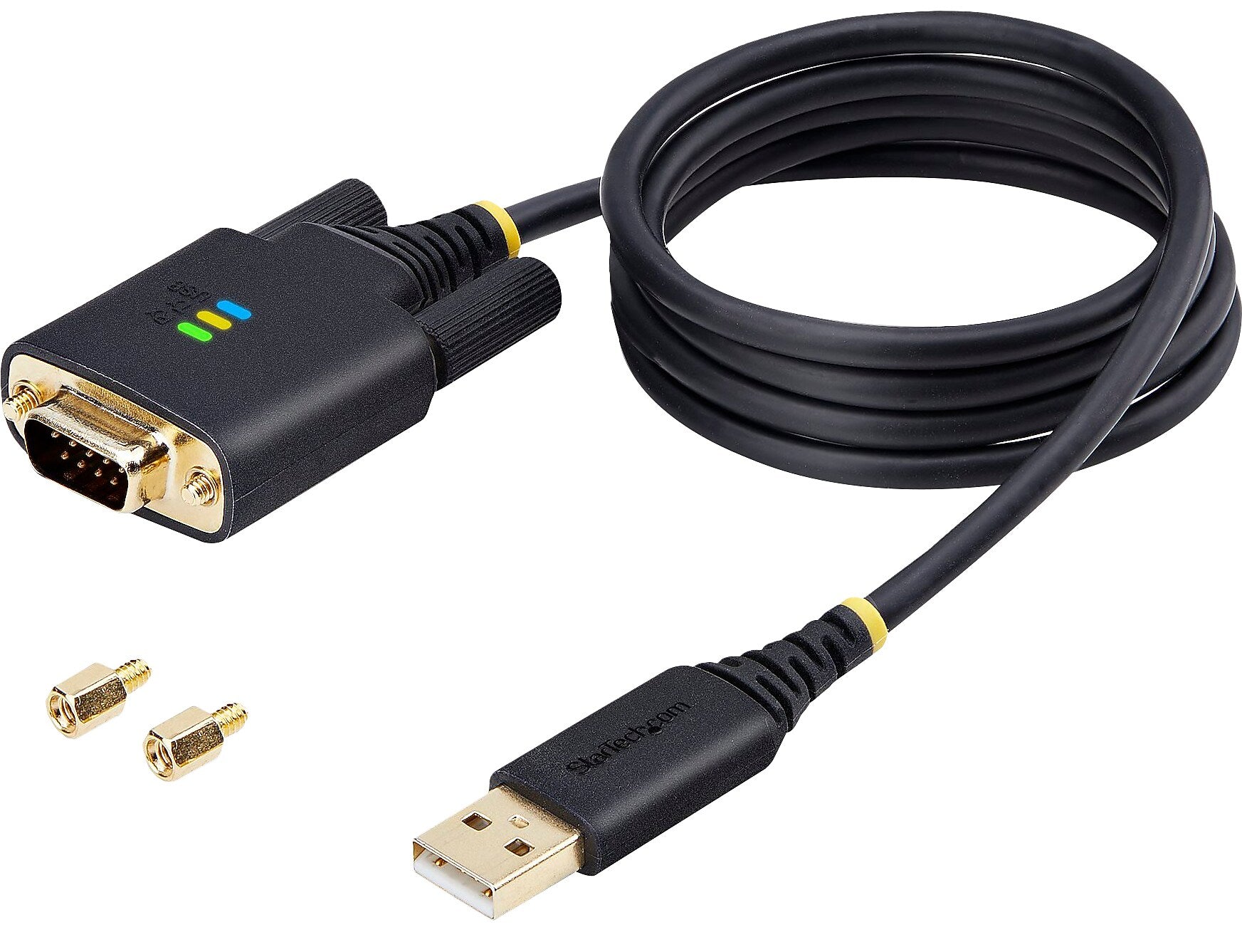 StarTech USB Type A to DB9 RS232 Adapter Cable, Male to Female, Black (1P3FFCB-USB-SERIAL)