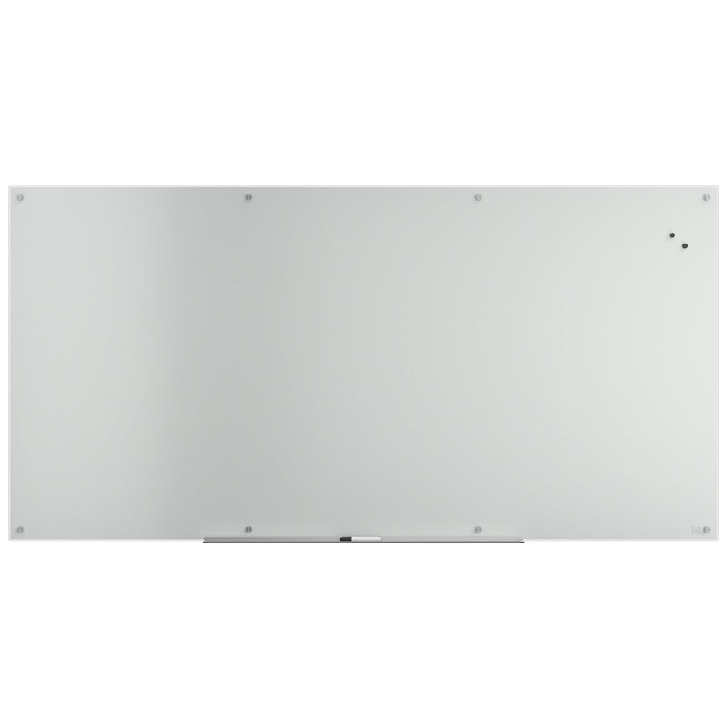 TRU RED™ Magnetic Tempered Glass Dry Erase Board, White, 8' x 4' (TR61198)