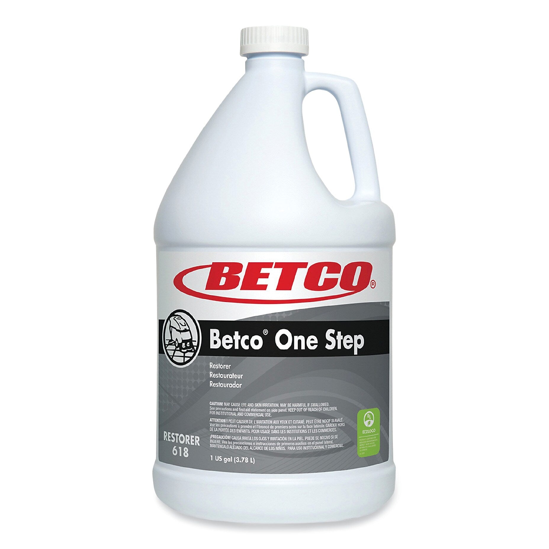 Betco One Step Floor Restorer, Lemon Scent, 1 Gal. Bottle, 4/Carton (BET6180400)