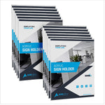 AdirOffice Wall Mount Sign Holder, 8.5" x 11", Desktop/Wall, Clear Acrylic, 12/Pack (639-8511-12-WM)