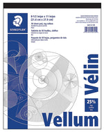 Staedtler Vellum Tracing Paper, 8.5" x 11", White, 50 Sheets (946T 811 O2)