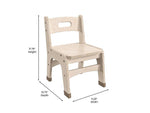 Flash Furniture Bright Beginnings Wooden Classroom Chair, Brown, 2 Pieces/Set (MK-KE24435-GG)