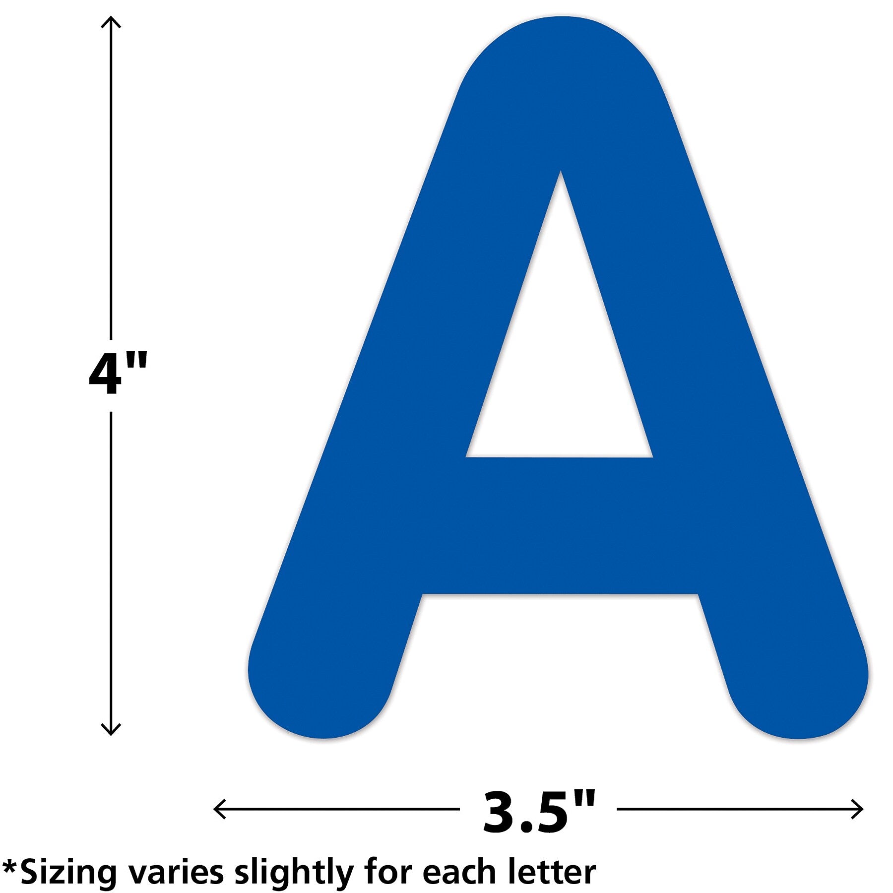 Teacher Created Resources 4" Self-Adhesive Letters and Numbers, Blue, 108/Pack (TCR9642)
