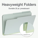 Pendaflex Recycled File Folder, 1-Tab, Assorted, Legal Size, Light Green, 25/Box (1006934)