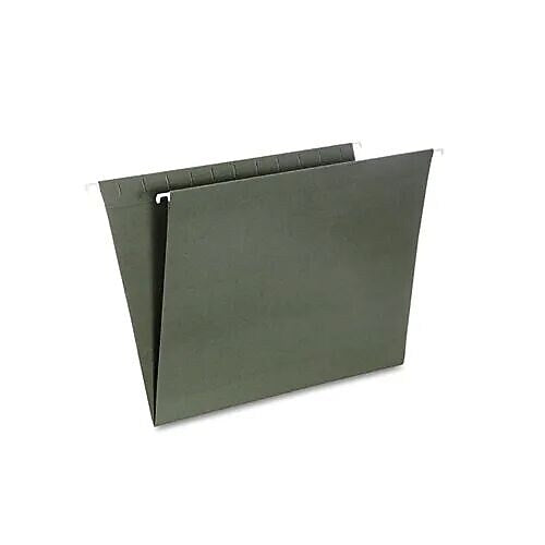 AbilityOne National Industries Standard Hanging File Folders, Letter Size, Green, 25/Box (NSN3649496)